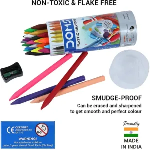 28 Shades Erasable Plastic Crayons