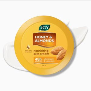 Joy Honey & Almonds Deep Nourishing Moisturizer for Face, Hands & Body (200ml) | Skin Cold Cream with Natural Sunscreen For Glowing Skin | Protects for Dryness & Retains Natural Moisture Balance