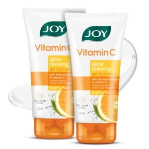 Joy Vitamin C Brightening Face Wash For Bright and Glowing Skin 150ml x 2 | Fades Blemishes and Restores Skin Barrier | Gentle Cleanser for All Skin Types