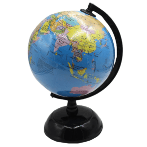 MEDIUM size World Globe with size 8.4-inch height and 5.6-inch base 2.8 inch diameter