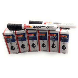 WHITE BOARD MARKER INK BLACK (SET OF 6) WITH 2 MARKER