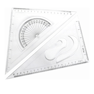 Transparent Ruler Set Square 8 X 10 Pack Of 2