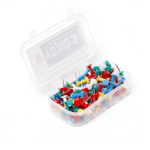 100 Pieces Multicolor Push Pins/Thumb/Tracks Pins & Gem Pins for Notice Boards