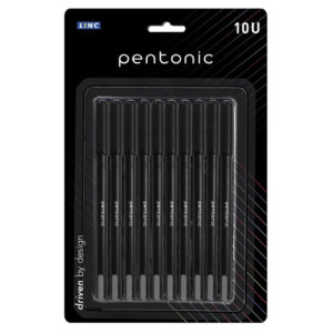 0.7 mm Ball Pen Blister Pack | Black Body | Black Ink | Set of 10 Pens