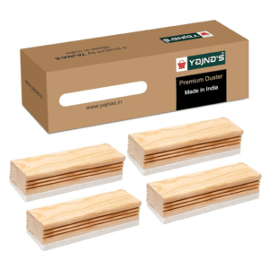 Black Board Wooden Duster Whiteboard Eraser for Erasing White Board Marker or Chalk Board Writing (Pack of 4)