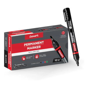 Refillable Permanent Bold Marker - Black - Box of 10