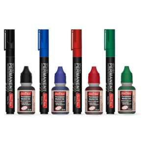Permanent marker Combo (4 Permanent Markers + 4 Permanent Markers Ink) (Multicolor)